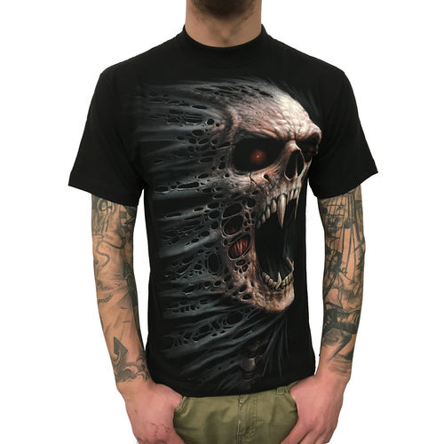 SPIRAL - Cast Out - Herren T-Shirt (Gothic Skull Mens Shirt) schwarz