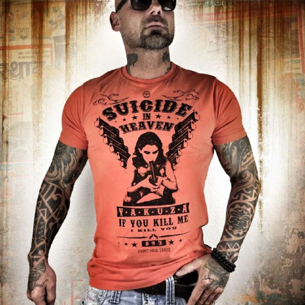 Herren T-Shirt TSB 9051 "Suicide In Heaven" black YAKUZA schwarz 