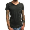 YAKUZA - Herren Basic T-Shirt TSB 10082 "Distressed" dark grey melange (grau)