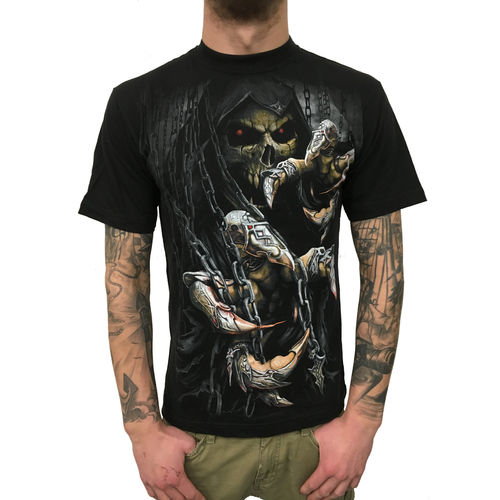 SPIRAL - Death Claws - Herren T-Shirt (Gothic Skull Mens Shirt) schwarz