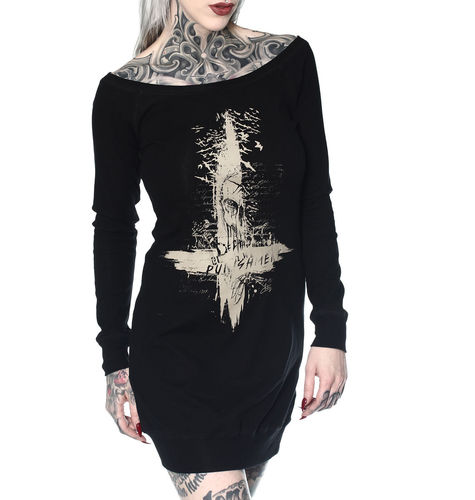 HYRAW - Damen Kleid / Minikleid "Black Cross" black (schwarz)