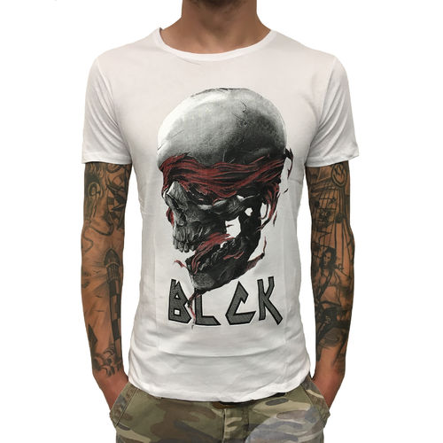 BLACK ISLAND - Herren T-Shirt 1899 "Blind Skull Blck" white (weiß)