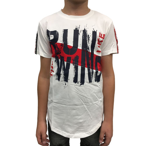 SQUARED & CUBED - Kinder T-Shirt T-03 "Run" weiß