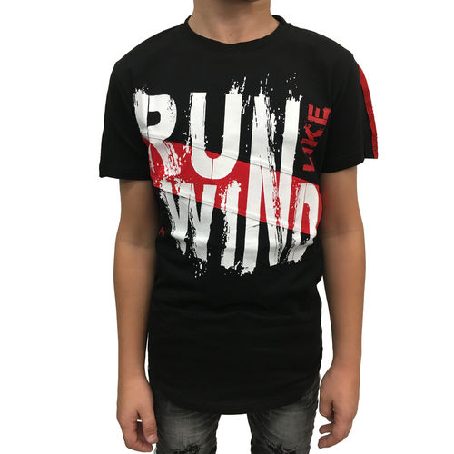 SQUARED & CUBED - Kinder T-Shirt T-03 "Run" schwarz