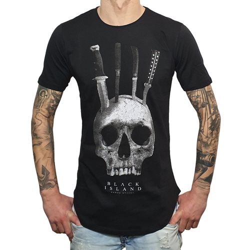BLACK ISLAND - Herren T-Shirt 1910 "Skull & Knives" black (schwarz)