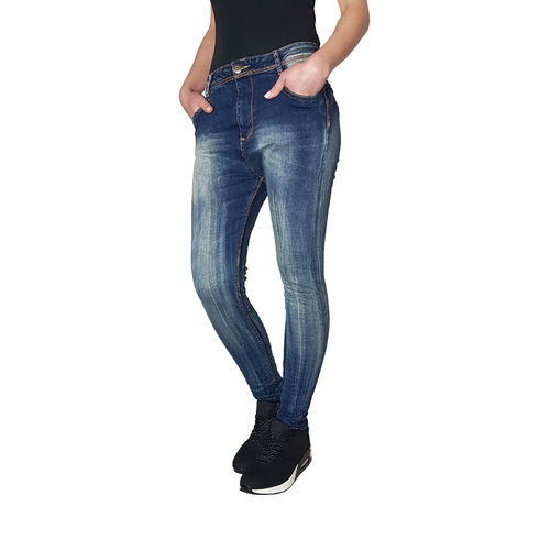 ACCESTAR - Damen Stone Washed Jeans S009 blue (blau)