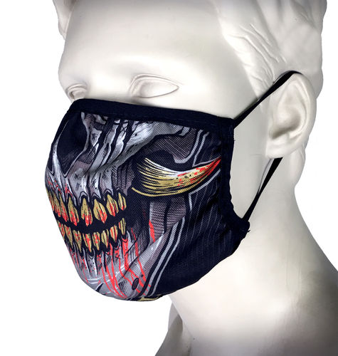 HYRAW - Maske/Gesichtsbedeckung "Beast" black (schwarz) Ohrenhalterung