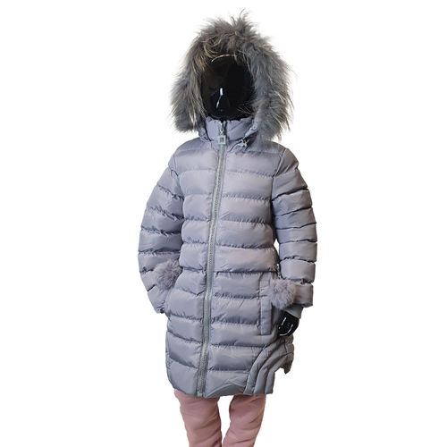 SQUARED & CUBED - Kinder Jacke - Mädchen Winterjacke Q-13 grau