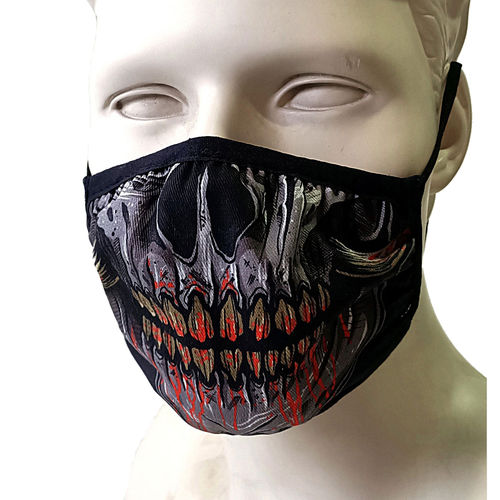 HYRAW - Maske/Gesichtsbedeckung "Beast" black (schwarz) Kreuzhalterung