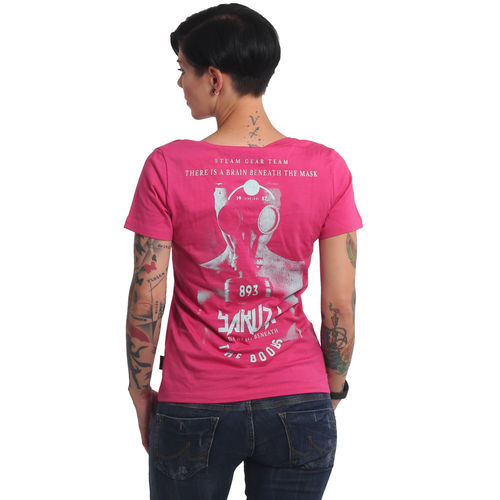 YAKUZA - Damen V-Neck T-Shirt GSB 17133 "Boobs" fuchsia rose (rosa)
