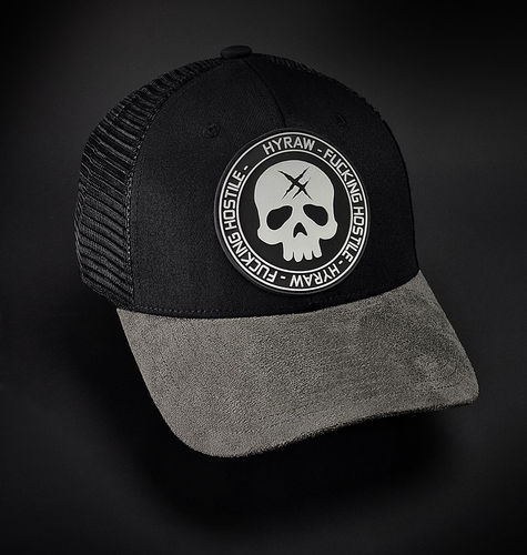 HYRAW - Snap Back Trucker Cap "Death Shadow" black (schwarz) gebogener Schild