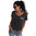 YAKUZA - Damen Dye V-Neck T-Shirt GSB 19123 "Perico" black (schwarz)