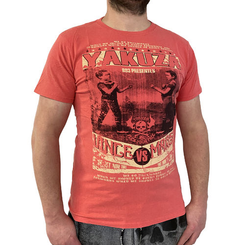 YAKUZA - Herren T-Shirt TSB 412 "Vince vs Mars" geranium hell (orangerot)