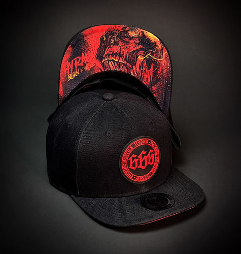 HYRAW - Snap Back Cap "666 Tag" black (schwarz) gerader Schild