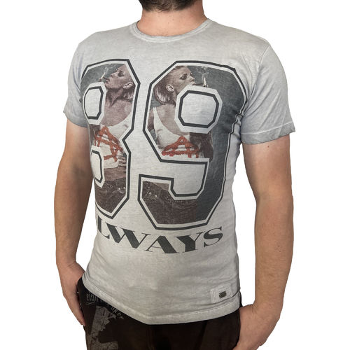 RUSTY NEAL - Herren T-Shirt R-6731 "Always 89" stone (hellgrau)