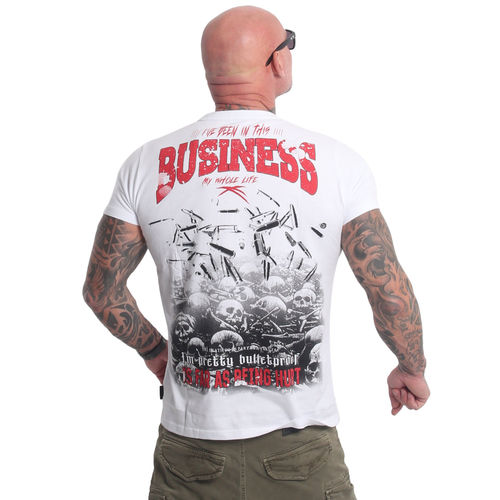 YAKUZA - Herren T-Shirt TSB 21034 "Business" white (weiß)