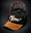 HYRAW - Snap Back Cap "Kitsune" black (schwarz) gebogener Schild