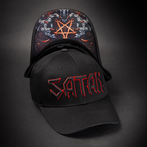 HYRAW - Snap Back Cap "Satan" black (schwarz) gebogener Schild