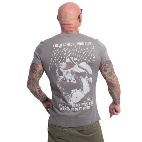 YAKUZA - Herren T-Shirt TSB 22017 "Fire" steel gray (grau)